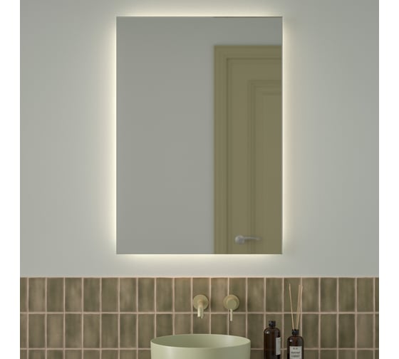 Зеркало с фацетом и LED-подсветкой DEFESTO 32W (70x100 cm) (Без выключателя) (Нейтральный белый свет) GLOW DF 2509 1