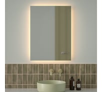 Зеркало с фацетом и LED-подсветкой DEFESTO 25W (60x80 cm) (Без выключателя) (Теплый белый свет) GLOW DF 2517