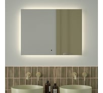 Зеркало с фацетом и LED-подсветкой DEFESTO 25W (80x60 cm) (ИК - выключатель) (Нейтральный белый свет) GLOW DF 2507RH