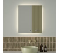 Зеркало с фацетом и LED-подсветкой DEFESTO 23W (60x70 cm) (ИК - выключатель) (Нейтральный белый свет) GLOW DF 2506R