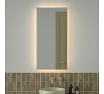 Зеркало с фацетом и LED-подсветкой DEFESTO 28W (50x100 cm) (Сенсорный выключатель) (Теплый белый свет) GLOW DF 2515S