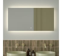 Зеркало с фацетом и LED-подсветкой DEFESTO 28W (100x50 cm) (Сенсорный выключатель) (Нейтральный белый свет) GLOW DF 2505SH