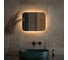 Зеркало DEFESTO с LED-подсветкой 50x40 см ИК - выключатель, Теплый белый свет OPTI DF 2811RH 1