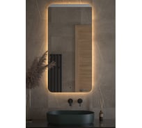 Зеркало DEFESTO с LED-подсветкой 60x120 см ИК - выключатель, Теплый белый свет OPTI DF 2818R