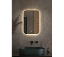 Зеркало DEFESTO с LED-подсветкой 40x60 см Сенсорный выключатель, Нейтральный белый свет OPTI DF 2802S