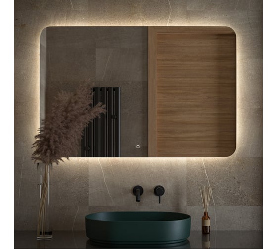 Зеркало DEFESTO с LED-подсветкой 120x80 см Сенсорный выключатель, Нейтральный белый свет OPTI DF 2810SH 1