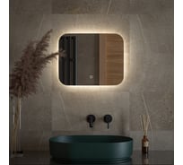 Зеркало DEFESTO с LED-подсветкой 50x40 см Сенсорный выключатель, Нейтральный белый свет OPTI DF 2801SH