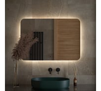 Зеркало DEFESTO с LED-подсветкой 100x70 см ИК - выключатель, Нейтральный белый свет OPTI DF 2809RH