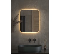 Зеркало DEFESTO с LED-подсветкой 50x60 см Без выключателя, Теплый белый свет OPTI DF 2813