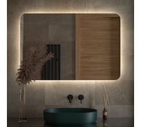 Зеркало DEFESTO с LED-подсветкой 120x80 см ИК - выключатель, Нейтральный белый свет OPTI DF 2810RH