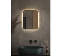 Зеркало DEFESTO с LED-подсветкой 40x50 см ИК - выключатель, Нейтральный белый свет OPTI DF 2801R