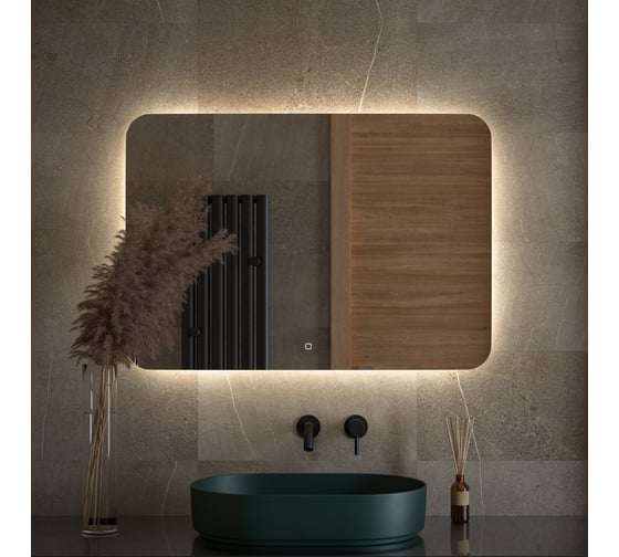 Зеркало DEFESTO с LED-подсветкой 100x70 см Сенсорный выключатель, Нейтральный белый свет OPTI DF 2809SH 1