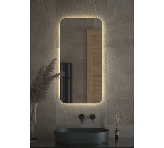 Зеркало DEFESTO с LED-подсветкой 50x100 см Без выключателя, Нейтральный белый свет OPTI DF 2805 1