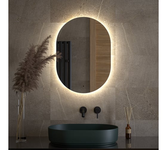 Зеркало DEFESTO с LED-подсветкой 19W 50x70 cm ИК - выключатель, Нейтральный белый свет OPTI DF 2903R 1