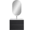 База под раковину подвесная Art&Max ELEGANT с двумя выкатными ящиками, с LED подсветкой ручек, Чёрный матовый, 770x469x550 AM-ELEGANT-800-2C-SO-NM-LED 6