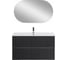 База под раковину подвесная Art&Max ELEGANT с двумя выкатными ящиками, с LED подсветкой ручек, Серый матовый, 970x469x550 AM-ELEGANT-1000-2C-SO-GM-LED 6
