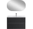 База под раковину подвесная Art&Max ELEGANT с двумя выкатными ящиками, с LED подсветкой ручек, Серый матовый, 870x469x550 AM-ELEGANT-900-2C-SO-GM-LED 6