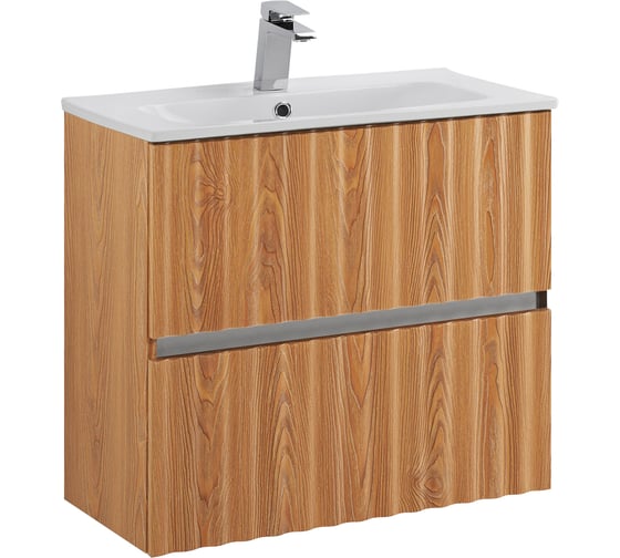 База под раковину подвесная Art&Max ELEGANT с двумя выкатными ящиками, с LED подсветкой ручек. Бран AM-ELEGANT-600-2C-SO-BR-P 1