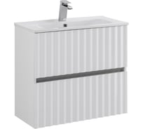 База под раковину подвесная Art&Max ELEGANT с двумя выкатными ящиками, с LED подсветкой ручек, белый матовый, 570x469x550 AM-ELEGANT-600-2C-SO-BM-LED