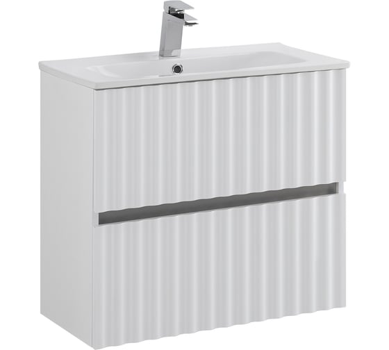 База под раковину подвесная Art&Max ELEGANT с двумя выкатными ящиками, с LED подсветкой ручек, белый матовый, 570x469x550 AM-ELEGANT-600-2C-SO-BM-LED 1