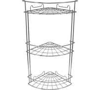 Полка ООО ПКФ Сварком 3-х ярусная угловая 250х175х445 (уп/1шт) СанТех s025402