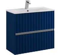 База под раковину подвесная Art&Max ELEGANT с двумя выкатными ящиками, с LED подсветкой ручек. Сапфир AM-ELEGANT-600-2C-SO-SA-P