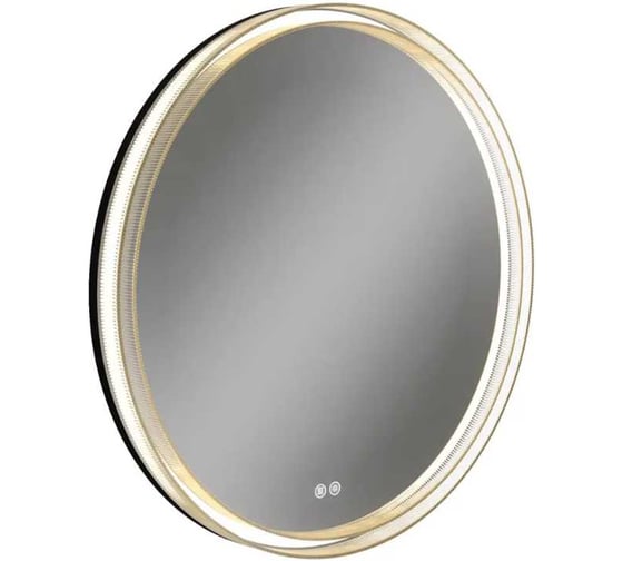 Зеркало настенное с подсветкой в ванную круглое Teymi Lina Romantic Black D80, LED, сенсор, антипар T20134 ЦБ-00270897 1