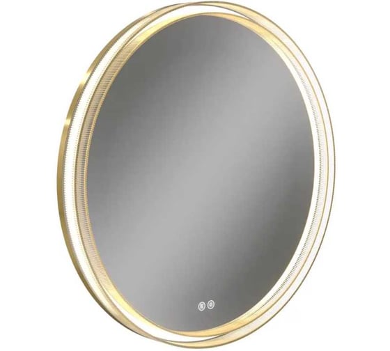 Зеркало настенное с подсветкой в ванную круглое Teymi Lina Romantic Gold D60, LED, сенсор, антипар T20131 ЦБ-00270898 1