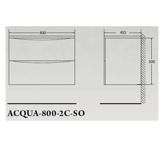 Подвесная база под раковину BelBagno ACQUA-800-2C-SO-CVG