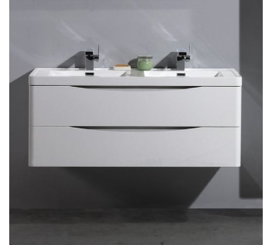 Подвесная база под раковину BelBagno ANCONA-N-1200-2C-SO-2-BL Bianco Lucido