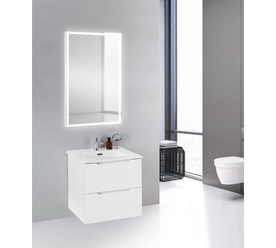 Подвесная база под раковину BelBagno ETNA39-500/390-2C-SO-BL-P Bianco Lucido