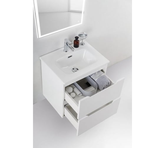 Подвесная база под раковину BelBagno ETNA39-600/390-2C-SO-BL-P Bianco Lucido