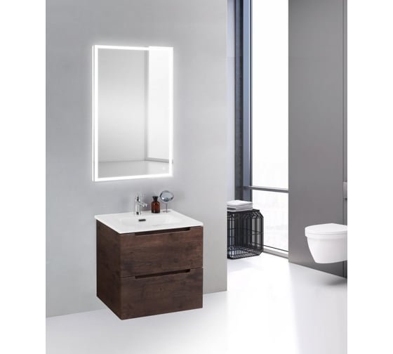 Подвесная база под раковину BelBagno ETNA39-600/390-2C-SO-RW-P Rovere Moro