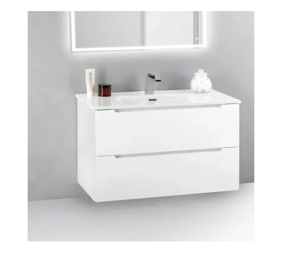 Подвесная база под раковину BelBagno ETNA39-700/390-2C-SO-BL-P Bianco Lucido