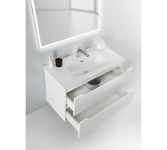 Подвесная база под раковину BelBagno ETNA39-700/390-2C-SO-BL-P Bianco Lucido