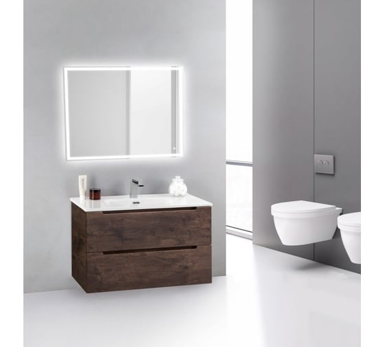 Подвесная база под раковину BelBagno ETNA39-800/390-2C-SO-RW-P Rovere Moro