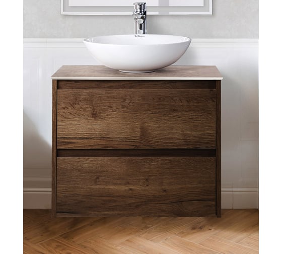Подвесная база под раковину BelBagno KRAFT-800-2C-SO-RT Rovere Tabacco
