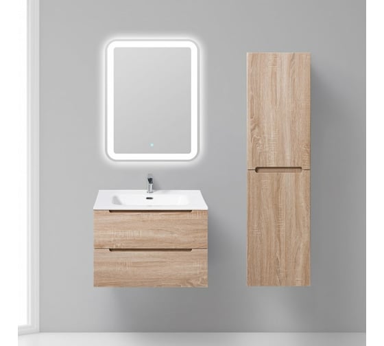 Подвесная база под раковину BelBagno ETNA-700-2C-SO-WO-P Rovere Bianco