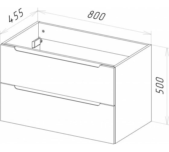 Подвесная база под раковину BelBagno ETNA-800-2C-SO-WO-P Rovere Bianco