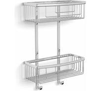 Прямая полка LANGBERGER к стене 2-этажа, с 2-мя крючками 253-70262