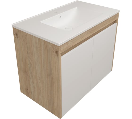 Тумба подвесная для ванной Teymi 80 см Netta корпус дуб без фасада T60605 ЦБ-00272668 1