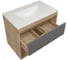 Тумба подвесная для ванной Teymi 75 см Vitra корпус дуб без фасада T60404 ЦБ-00272667 13