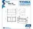 Тумба подвесная для ванной Teymi 75 см Vitra корпус дуб без фасада T60404 ЦБ-00272667 14