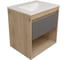 Тумба подвесная для ванной Teymi 60 см Vitra корпус дуб без фасада T60402 ЦБ-00284752 12