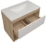 Тумба подвесная для ванной Teymi 80 см Vitra корпус дуб без фасада T60405 ЦБ-00272669 2