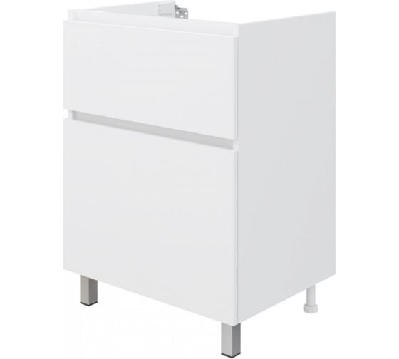 Тумба напольная для ванной Teymi 60 см Laina корпус белый фасад матовый белый T60817 ЦБ-00285277 1