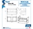Фасад для тумбы в ванную Teymi 80 см Vitra цвет графит T60415 ЦБ-00272681 4