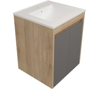 Фасад для тумбы в ванную Teymi 50 см Netta цвет графит T60607 ЦБ-00284933