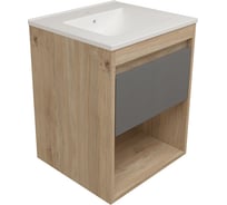 Фасад для тумбы в ванную Teymi 50 см Vitra цвет графит T60407 ЦБ-00284754