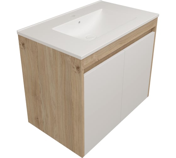 Фасад для тумбы в ванную Teymi 75 см Netta цвет белый T60612 ЦБ-00272674 1